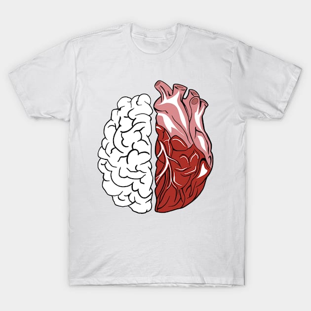 Heart and mind T-Shirt by ro83land